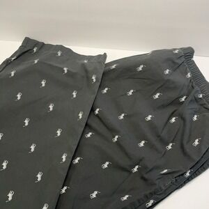 Polo Ralph Lauren Sleep Pants Mens XL Black All Over Pony Logo Loungewear